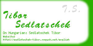 tibor sedlatschek business card